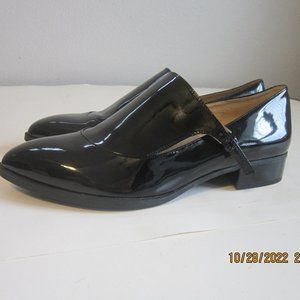 Nine West Polished Black Leather Proffesional Women's Shoes 8-1/2 M